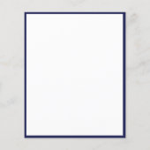 Papier Confirmation budgétaire invitation bleu marine bla (Dos)