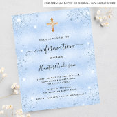 Papier Confirmation budgétaire invitation garçon bleu cla