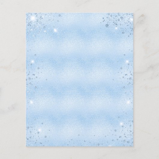 Papier Confirmation budgétaire invitation garçon bleu cla (Dos)