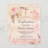 Papier Confirmation budgétaire papillon broussailleux pam (Devant / Derrière)