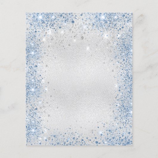 Papier Confirmation budgétaire parties scintillant argent (Dos)