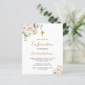 Papier Confirmation de budget floral blanc eucalyptus (Debout devant)