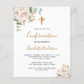 Papier Confirmation de budget floral blanc eucalyptus (Devant)