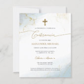 Papier Confirmation de garçon de croix d'or de budget Con (Devant)