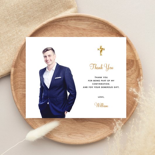 Papier Confirmation du budget photo cross boy Merci