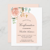 Papier Confirmation du budget rose arche florale invitati (Devant / Derrière)