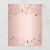 Papier Confirmation du budget rose or étoile fille invita (Dos)