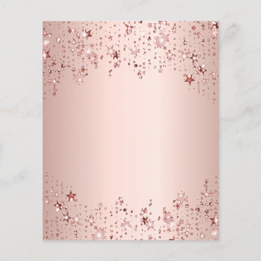 Papier Confirmation du budget rose or étoile fille invita (Dos)