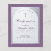 Papier Confirmation Dusty Purple Silver Budget Invitation (Devant)