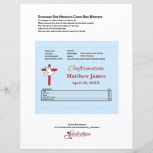Papier Confirmation Hershey Candy Bar Wrapper Croix Rouge