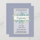 Papier CONFIRMATION VERDOYÈRE Invitation Moderne Double f (Devant / Derrière)