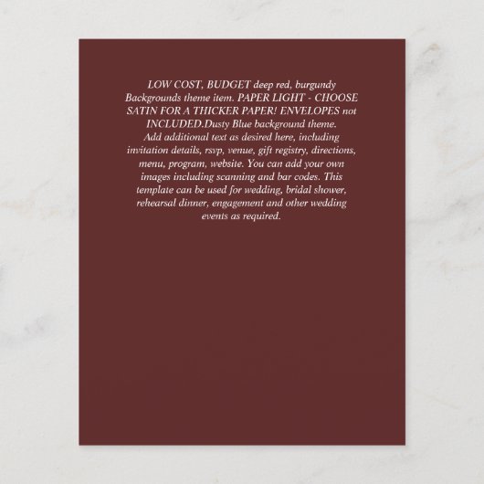 Papier CONFIRMATION VERDOYÈRE Invitation Moderne Double f (Dos)