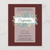 Papier CONFIRMATION VERDOYÈRE Invitation Moderne Double f (Devant)