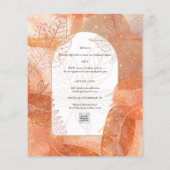 Papier Conflit d'automne moderne Terracotta Orange Leaf M (Dos)