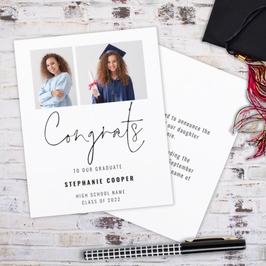 Papier Congrès Budget 2 Photo 2022 Faire-part des diplômé