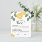 Papier Connaissez bien le jeu de mariée Lemon (Debout devant)