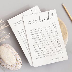 Papier Connaissez-Vous Bien Le Jeu De Fête des mariées De