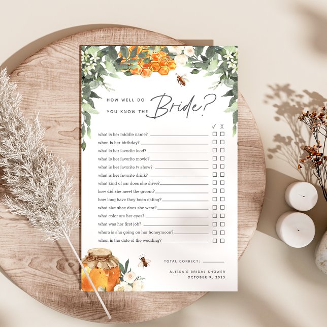 Papier Connaissez-Vous Bien Le Jeu De Fête des mariées De (Créateur téléchargé)