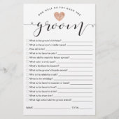 Papier Connaissez-vous bien le jeu de Fête des mariées Gr (Devant)