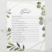 Papier Connaissez-vous bien le jeu de Fête des mariées Gr (Devant)