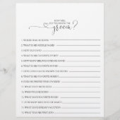 Papier Connaissez-vous bien le jeu de Fête des mariées Gr (Devant)