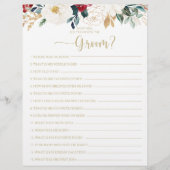 Papier Connaissez-vous bien le jeu de Fête des mariées Gr (Devant)