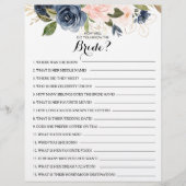 Papier Connaissez-vous bien le jeu de la Fête des mariées (Devant)