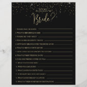 Papier Connaissez-vous bien le jeu de la Fête des mariées (Devant)