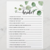 Papier Connaissez-vous bien le jeu de la Fête des mariées (Devant)