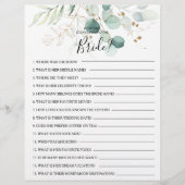 Papier Connaissez-vous bien le jeu de la Fête des mariées (Devant)