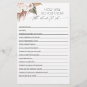 Papier Connaissez-Vous Bien L'Épouse Pour Être Fête des m (Devant)