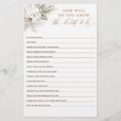 Papier Connaissez-Vous Bien L'Épouse Pour Être Fête des m (Devant)