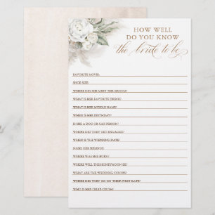Papier Connaissez-Vous Bien L'Épouse Pour Être Fête des m