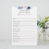 Papier Connaissez-Vous Bien L'Épouse Pour Être Fête des m (Debout devant)