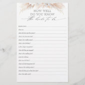 Papier Connaissez-Vous Bien L'Épouse Pour Être Fête des m (Devant)