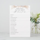 Papier Connaissez-Vous Bien L'Épouse Pour Être Fête des m (Debout devant)