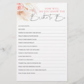 Papier Connaissez-Vous Bien L'Épouse Pour Être Fête des m (Devant)