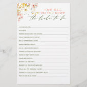 Papier Connaissez-Vous Bien L'Épouse Pour Être Fête des m (Devant)