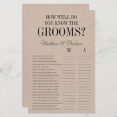 Papier Connaissez-Vous Bien Les Pièces Rustiques LGBTQ ? (Devant / Derrière)