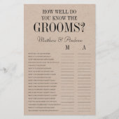 Papier Connaissez-Vous Bien Les Pièces Rustiques LGBTQ ? (Devant)