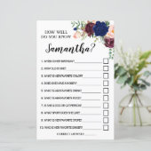 Papier Connaissez-vous bien mariée anglais espagnol jeu (Debout devant)