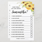 Papier Connaissez-vous bien mariée anglais espagnol jeu (Devant / Derrière)