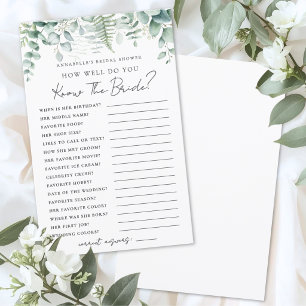 Papier Connaissez-Vous La Mariée Jeu De Baby Shower