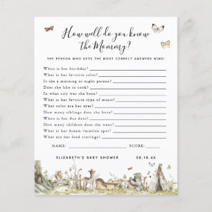 Papier Connaître la maman Jeu de Baby Shower