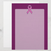 Papier Conscience du ruban rose Décor en fibre de carbone (Devant / Derrière)