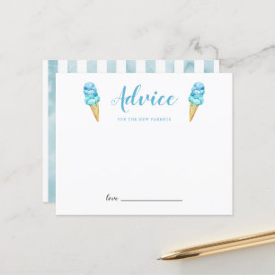 Papier Conseil à la crème glacée bleue pour les nouveaux