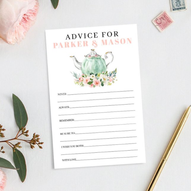 Papier Conseil à la Fête des mariées Tea Party et jeu (Créateur téléchargé)