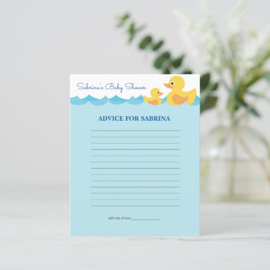 Papier Conseil à maman pour être en caoutchouc Canard Bab (Debout devant)