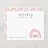 Papier Conseil arc-en-ciel rose mignon pour maman Card (Devant / Derrière)