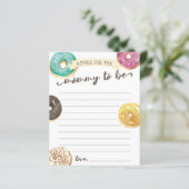 Papier Conseil Baby shower Donut Aquarelle pour maman (Debout devant)